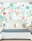 Floral Wallpaper - Enchanted Garden in Watercolor