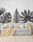 Papier Peint Plantes - Noir Et Blanc