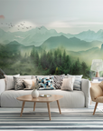 Landscape Wallpaper - Waterfall and Misty Mountains