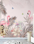 Tropical Wallpaper - Elegant Flamingos