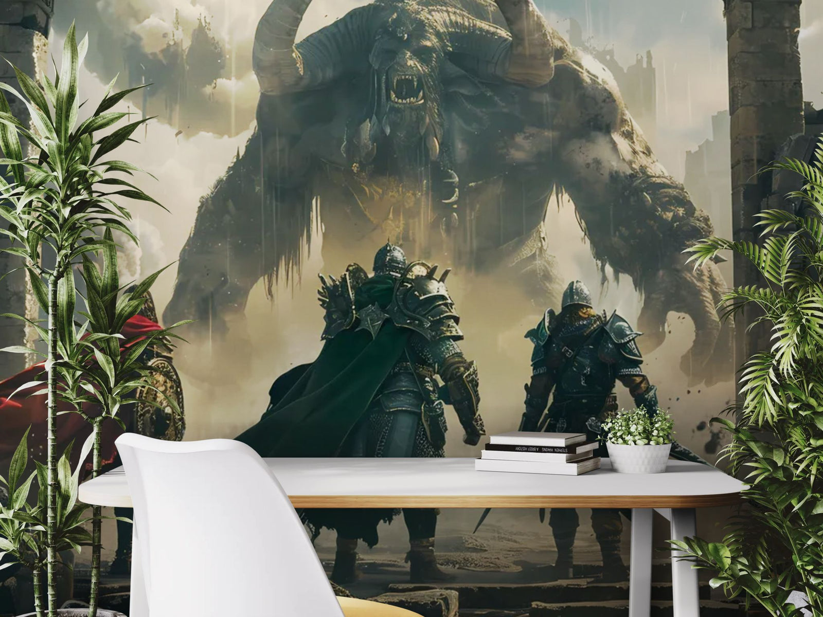 Papier Peint Fantasy - Colosse des Ruines Oubliées