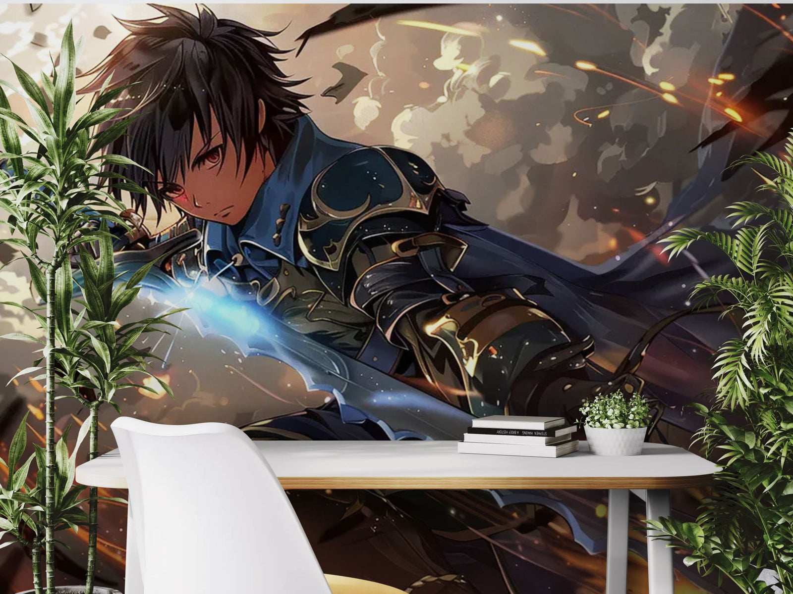 Papier Peint Anime - Guerrier Épée du Dragon