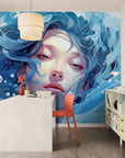 Papier Peint Anime - Esprit de l’Eau Luminescent