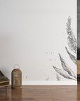 Nature wallpaper - light grasses in black and white