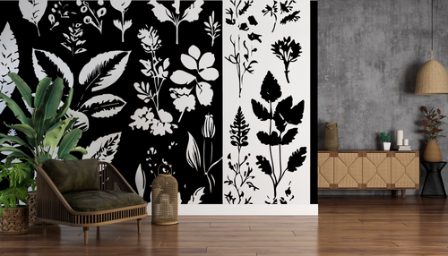Nature wallpaper - dark herbariums and wild flowers