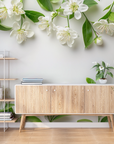 Papier peint fleuri - jasmin blanc naturel