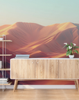 Papier peint déserts - dunes sable rose