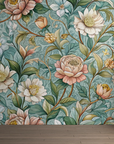 Papier peint fleuri - art déco classique