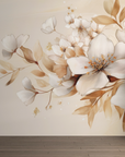 Papier peint fleuri - coin fleurs bohème