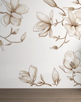 Papier peint fleuri - cerisier japonais minimaliste