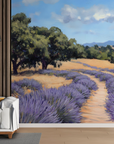 Papier peint campagne - sentier des lavandes