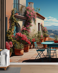 Papier peint campagne - terrasse sur la mer