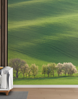 Papier peint campagne - collines verdoyantes