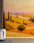 Papier peint campagne - collines de toscane