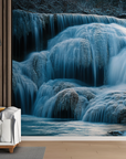 Papier peint cascades - chutes glacées secrètes