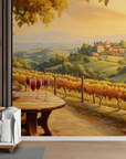 Papier peint campagne - vignoble sous le soleil