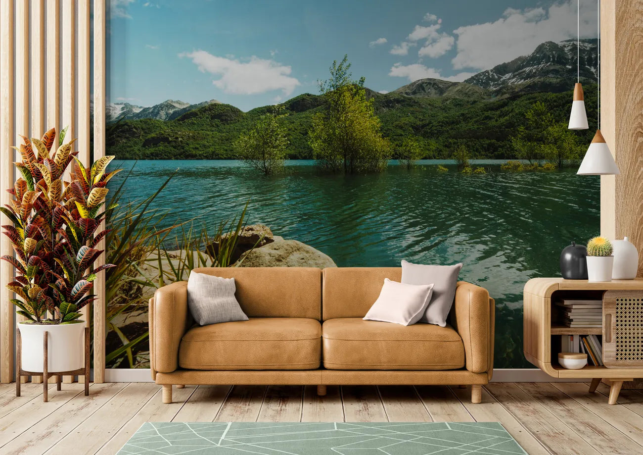 Landscape Wallpaper - Emerald Lake and Mountains