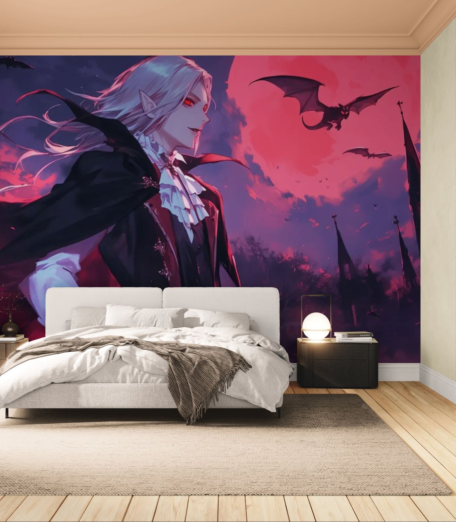 Papier Peint Anime - Vampire Lune Rouge