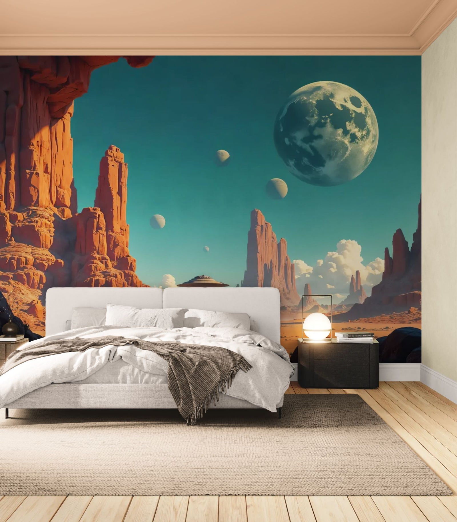 Papier peint science-fiction – désert extraterrestre