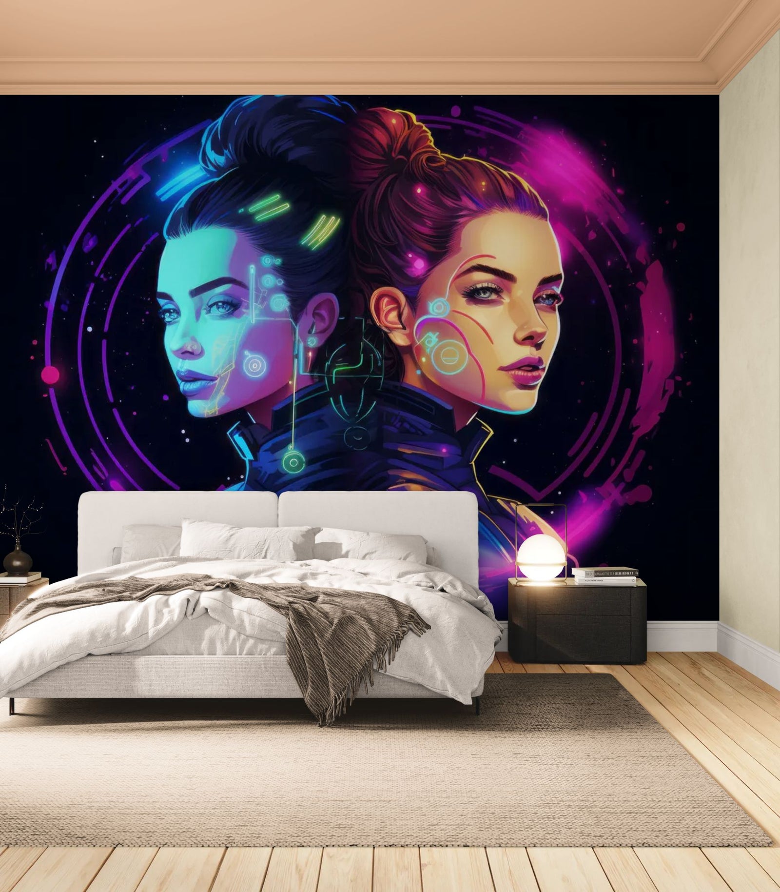 papier peint cyberpunk - jumelles