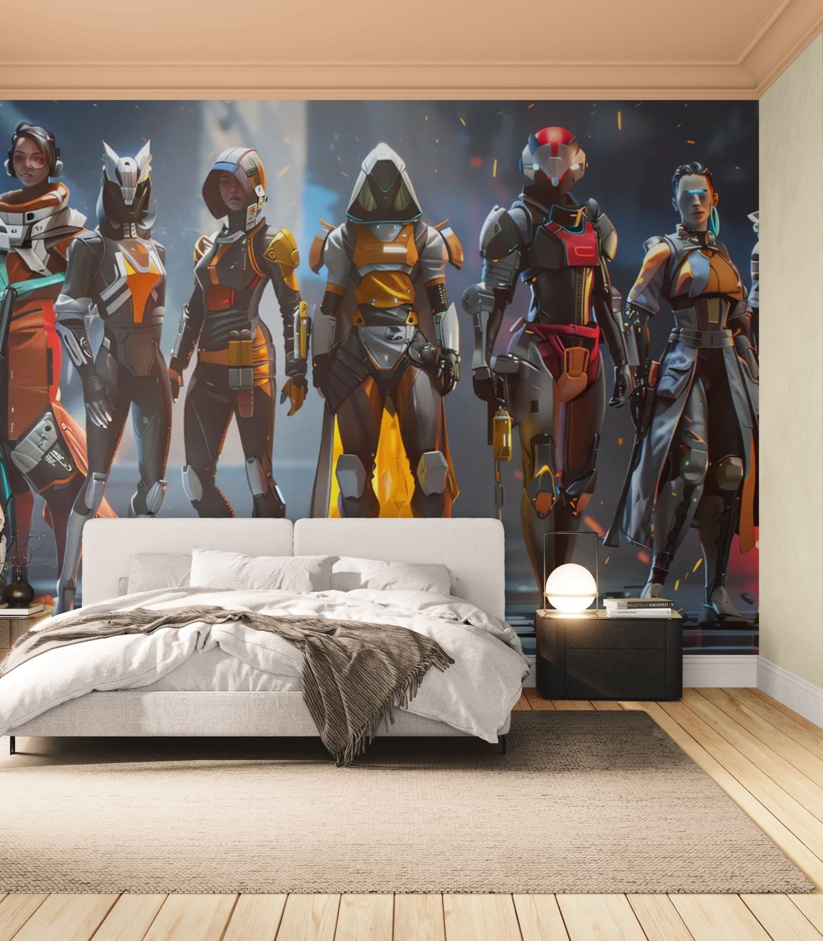 Papier Peint Futuriste - Escouade Cyber Élites