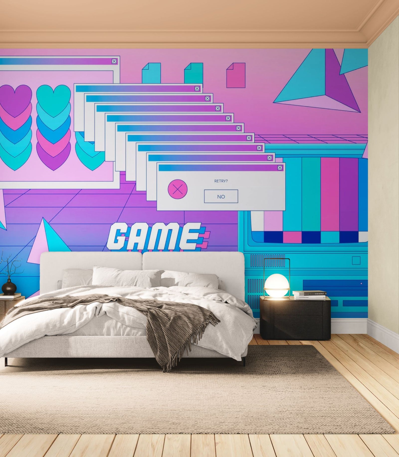 Papier Peint Retro Gaming - Game Not Over