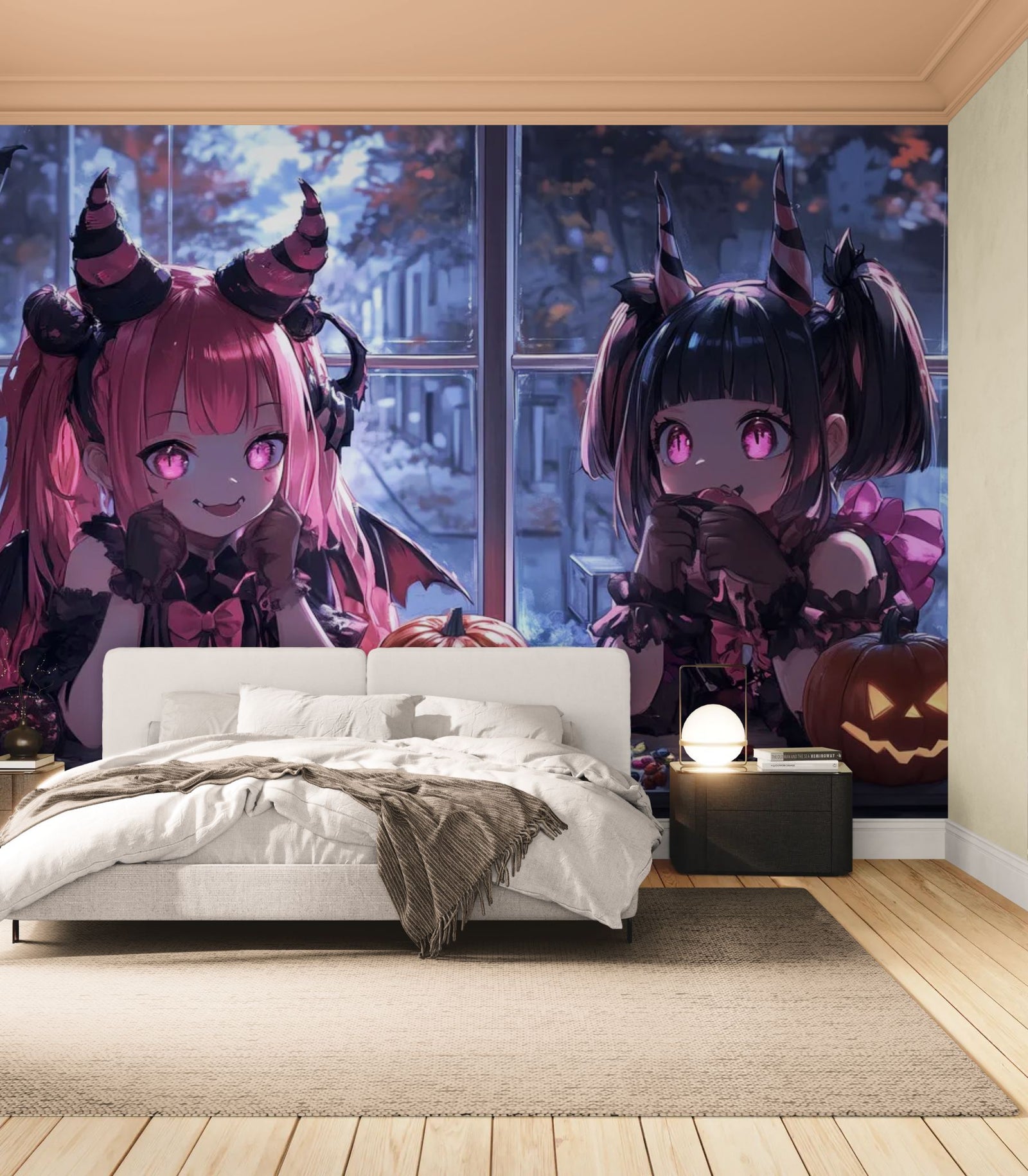 Papier Peint Halloween - Sorcières Bonbons