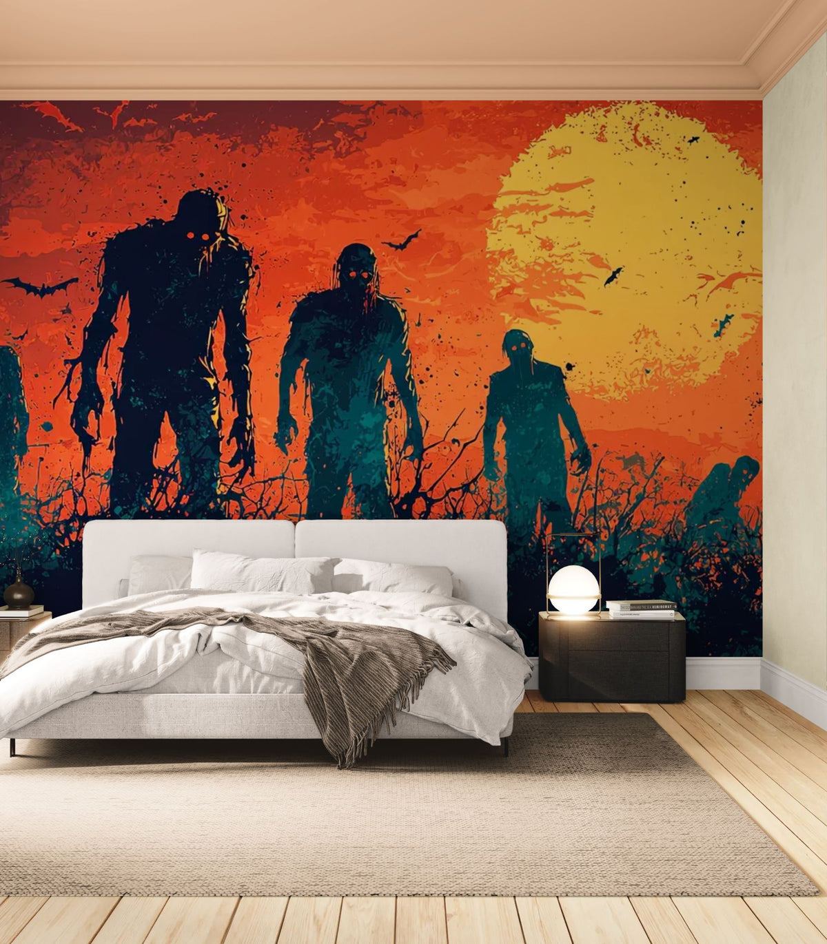 Papel tapiz de terror - Zombies al atardecer