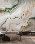 Abstract wallpaper – mineral waves in earthy tones