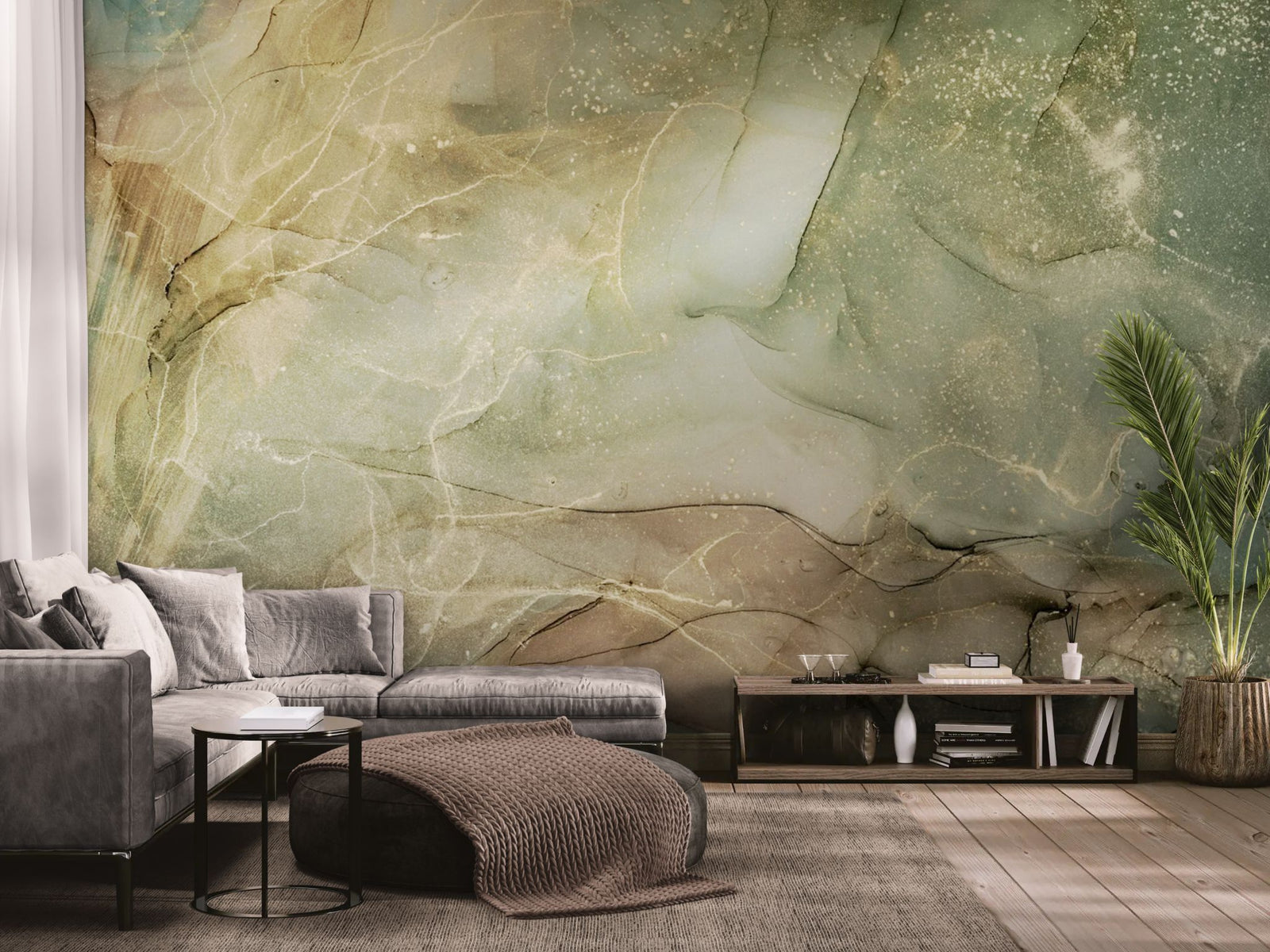 Abstract wallpaper – organic texture with golden highlights