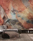 Abstract wallpaper – soft marble with natural pigments