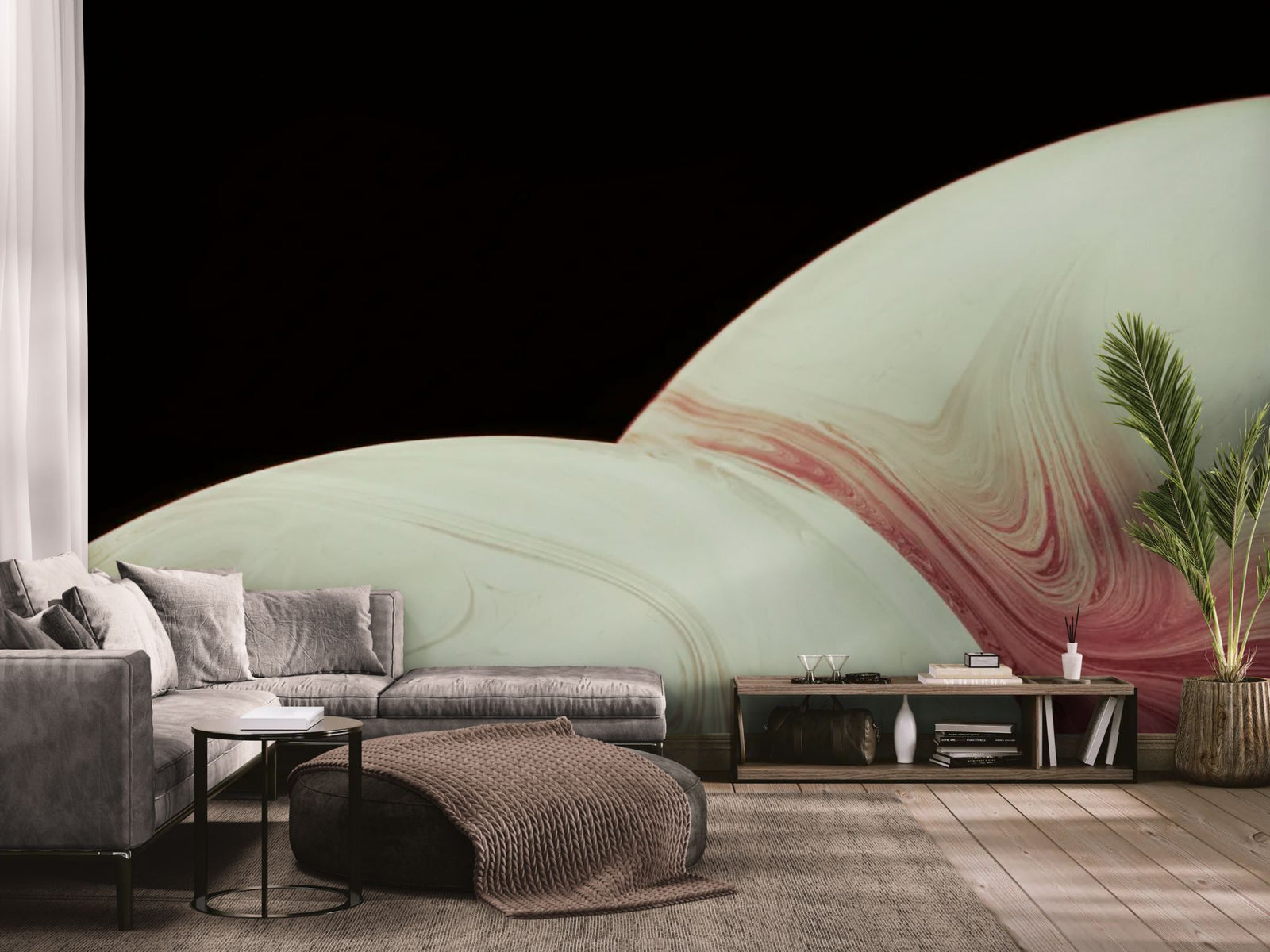 Abstract wallpaper – soft brown spheres