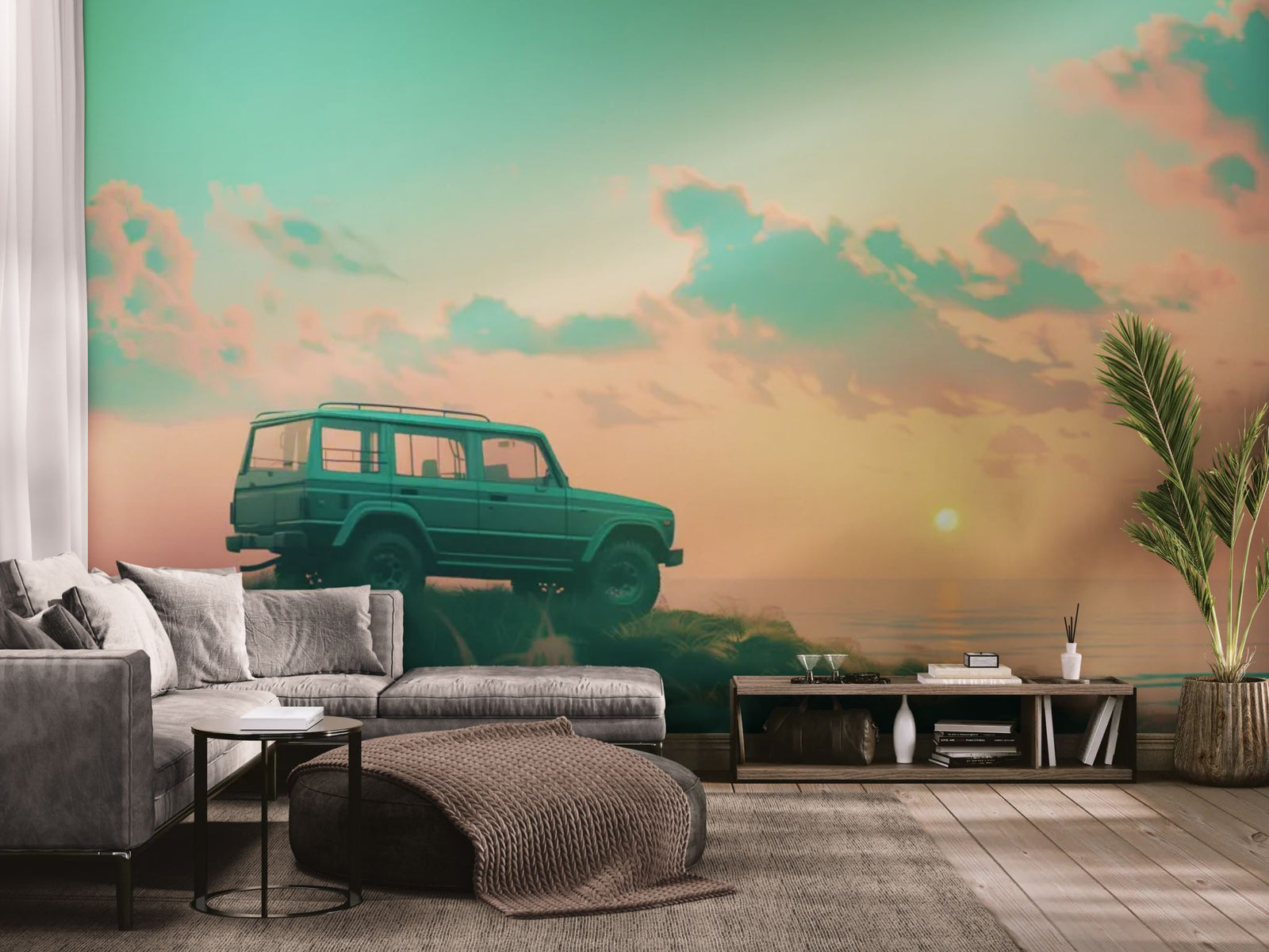 Landscape wallpaper – pastel dreamy travel atmosphere