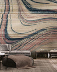 Textured wallpaper – wood grain with natural curves