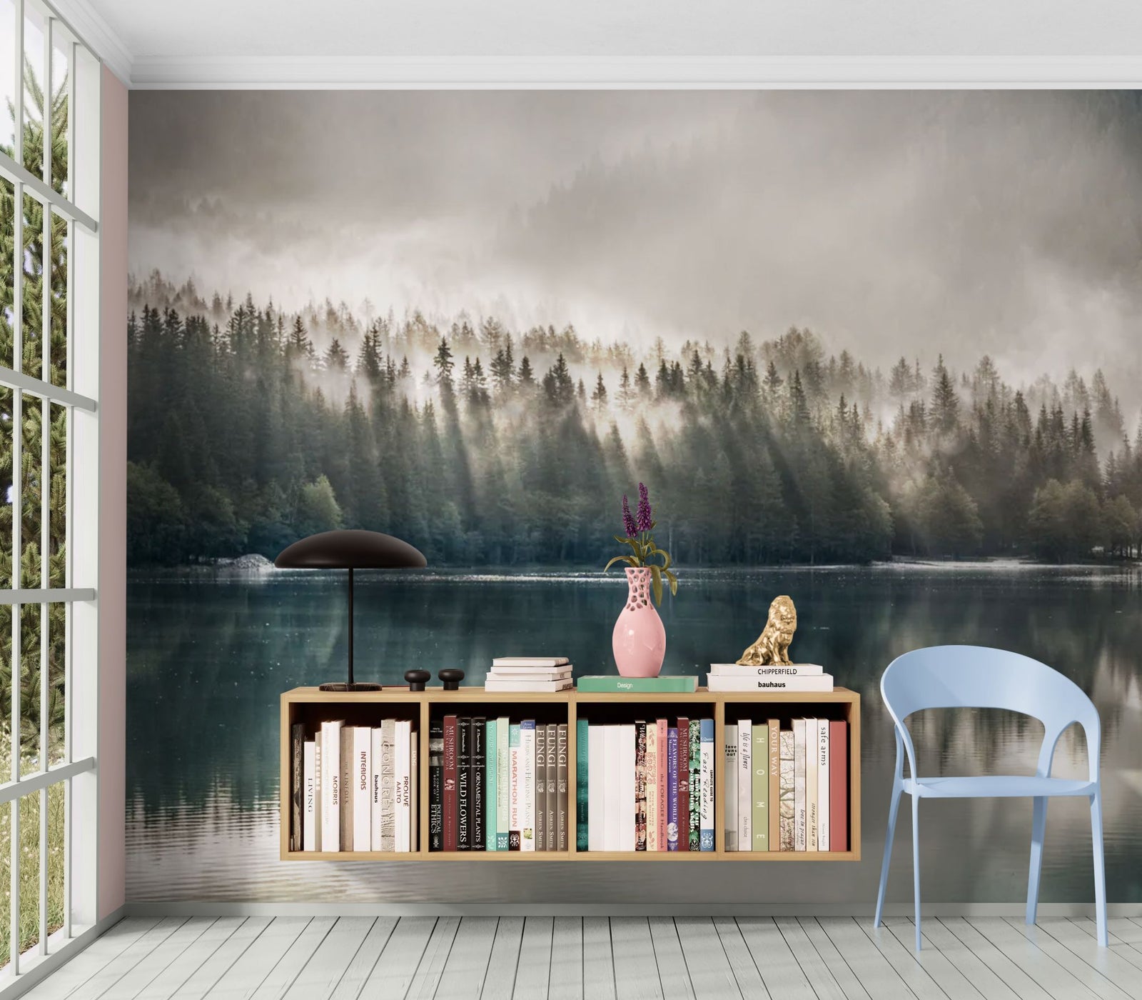 Papier Peint Nature - Baie Brumeuse des Pins