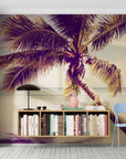 Papier Peint Plage - Palmier Solitaire