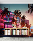 Miami Sunset Wallpaper - Ocean Drive Retro Neon