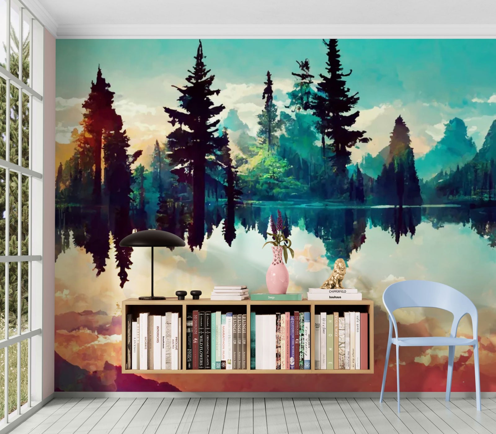 Papier Peint Forêt - Reflets du Lac