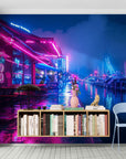 Marina Wallpaper - Neon Dockside