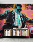 Papier Peint Pop Art - Businessman Style Néon