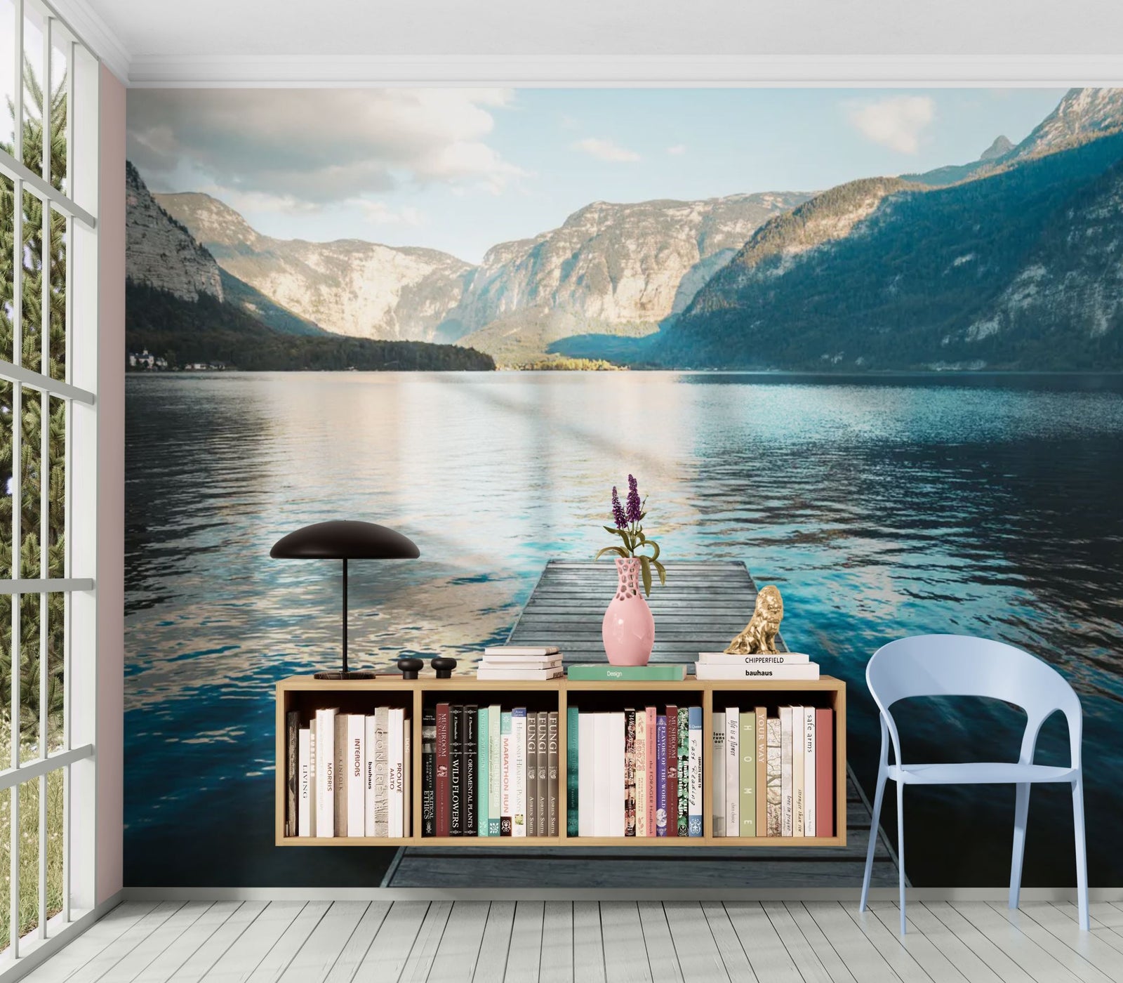 Papier Peint Paysage - Jetée sur Eau Calme