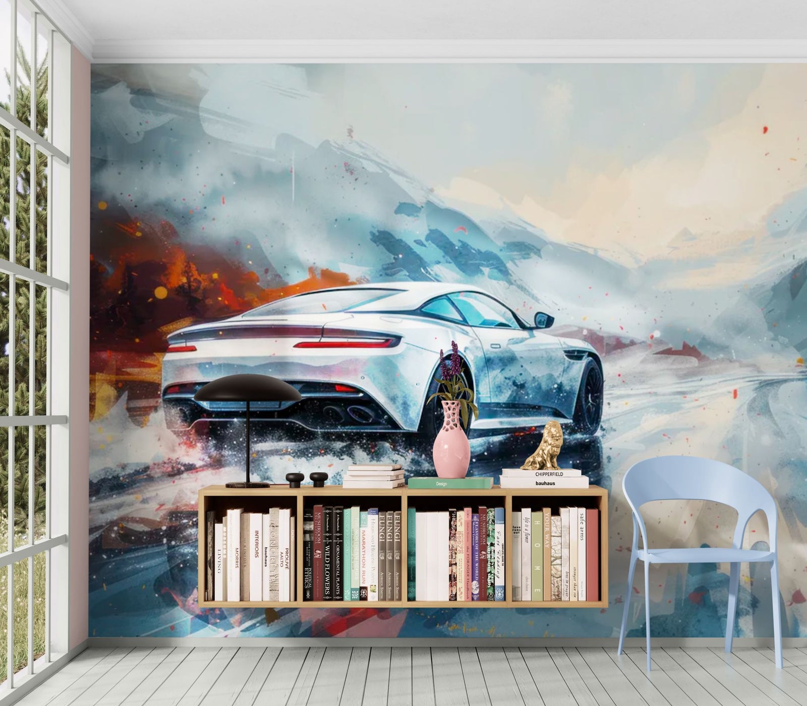 Papier Peint Voiture – Supercar dans la neige