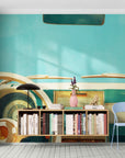 Vintage Car Wallpaper - Retro Blue Dashboard