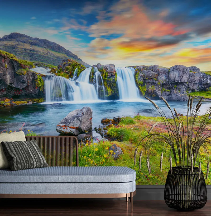 Landscape Wallpaper - Rainbow Waterfall