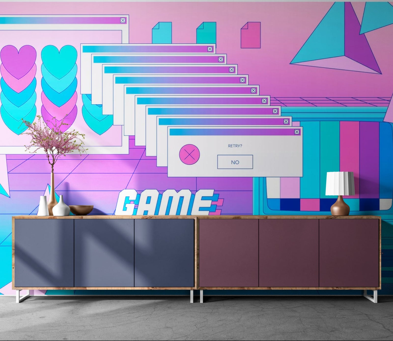 Papier Peint Retro Gaming - Game Not Over