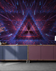 Papier Peint Géométrique Néon - Triangle Infini