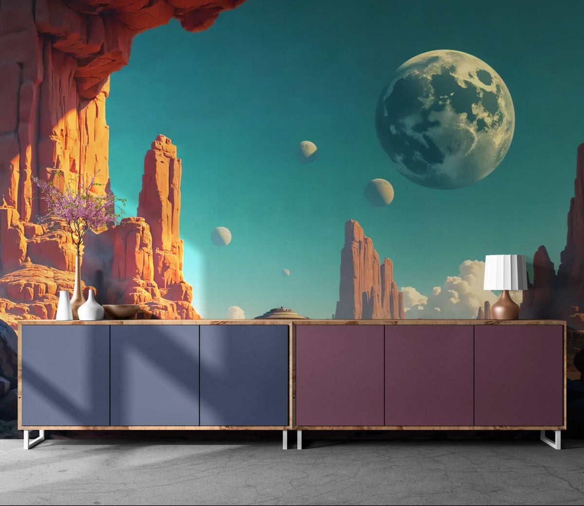 Science fiction-tapet - Fremmed planet ørken