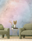 Watercolor wallpaper – Soft clouds in powdery tones