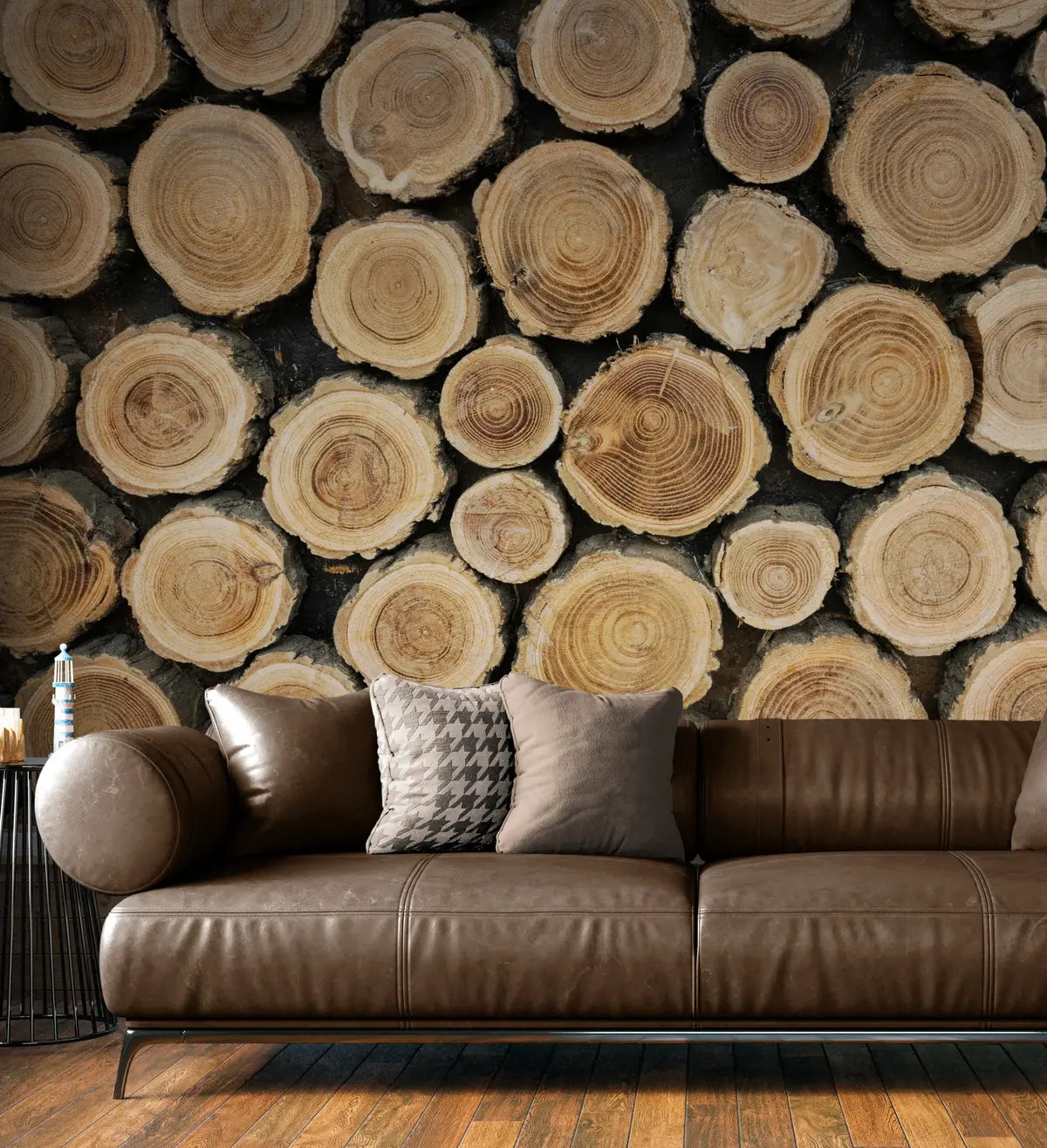 Wood Wallpaper - Stacked Logs