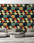 Papier peint rétro - mosaïque de petits cubes colorés